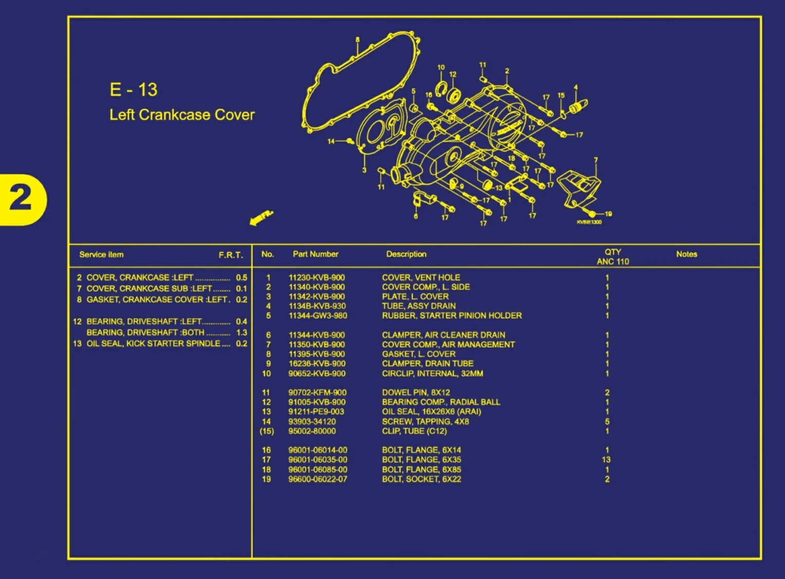 left crankcase cover