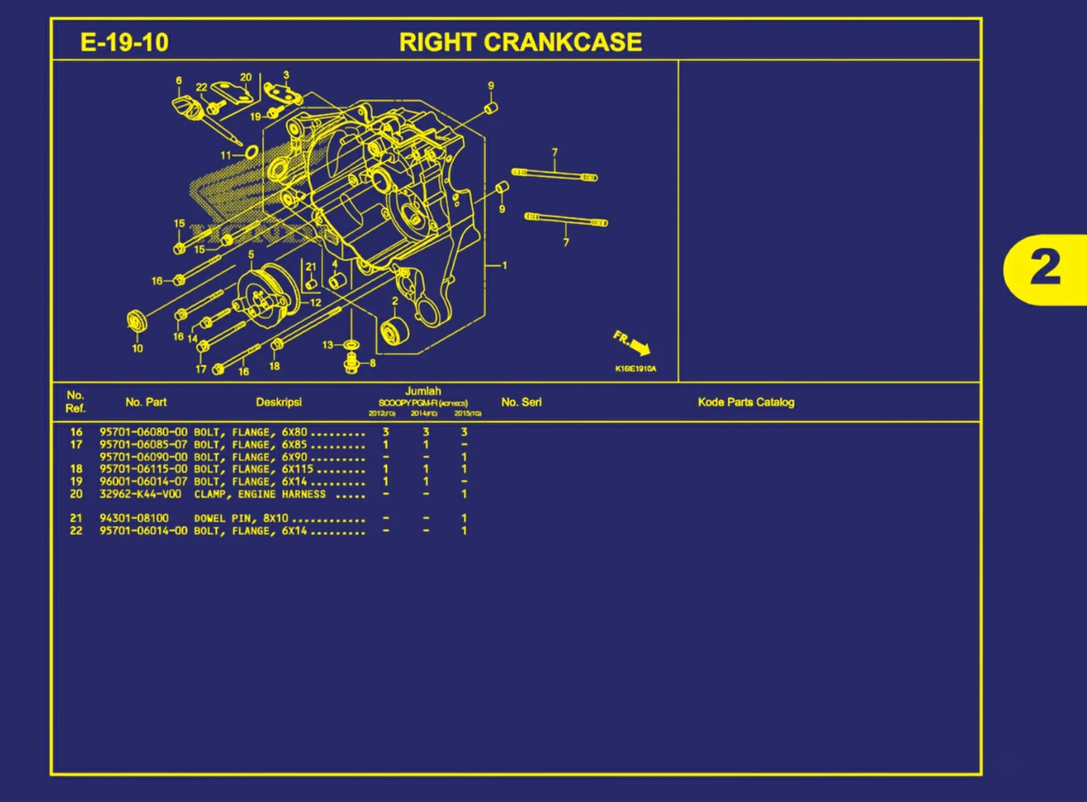 right crankcase 2