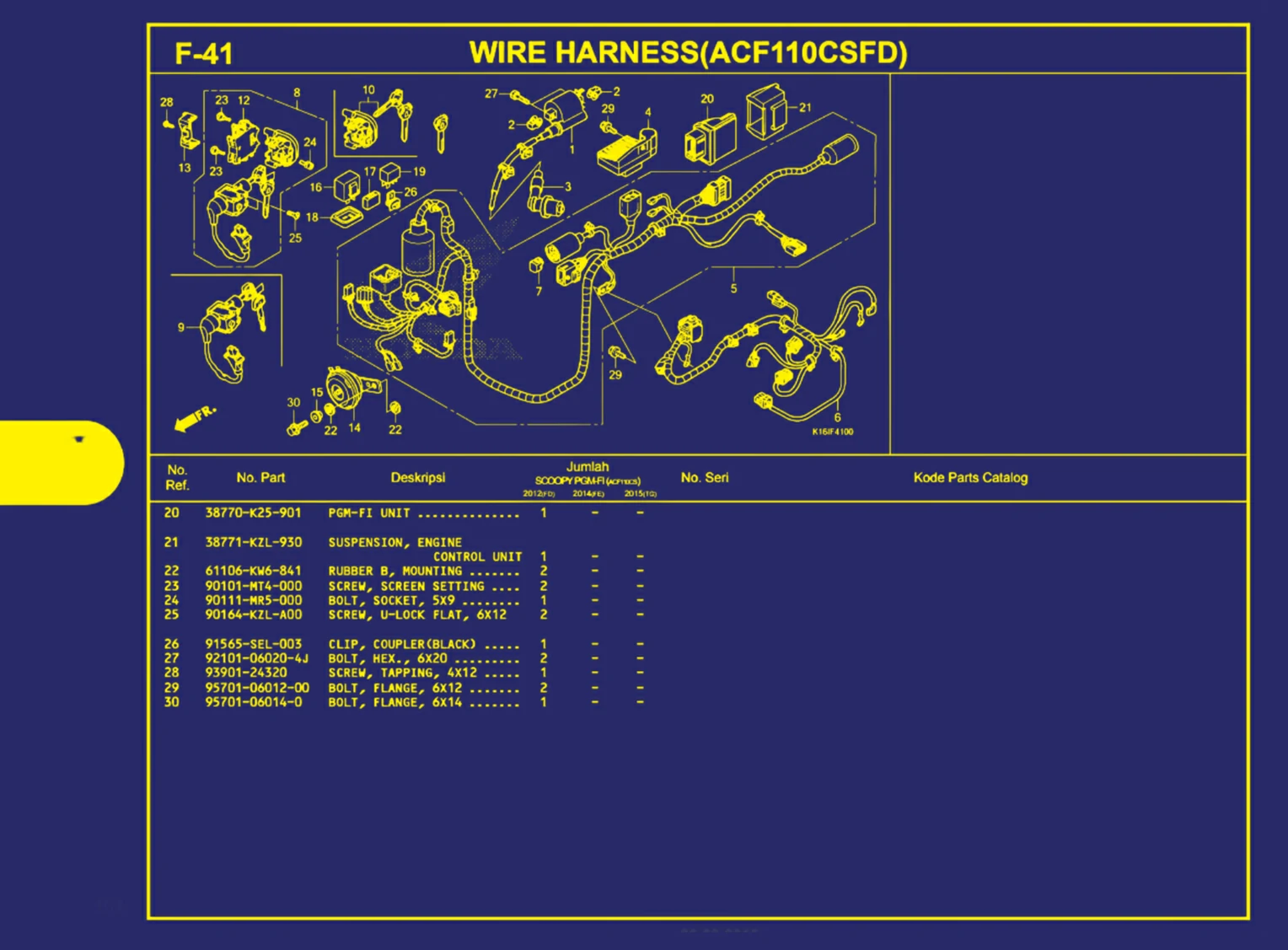 wire harness(acf110csfd) 2