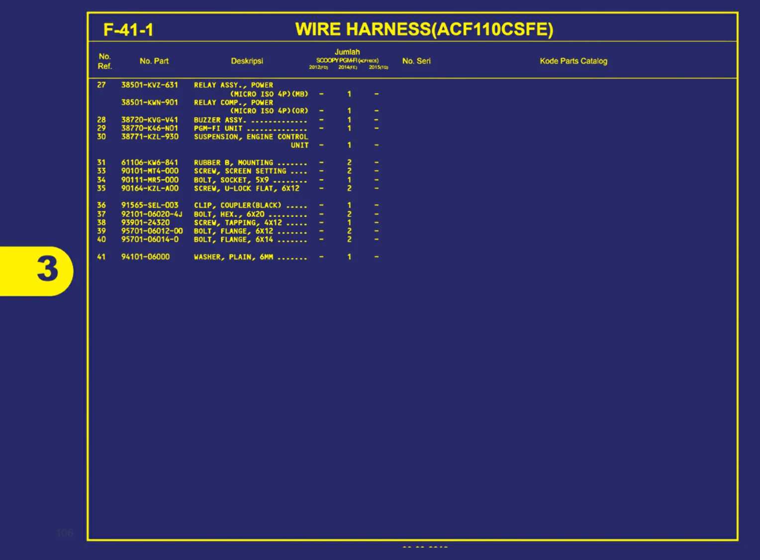 wire harness(acf110csfe) 2