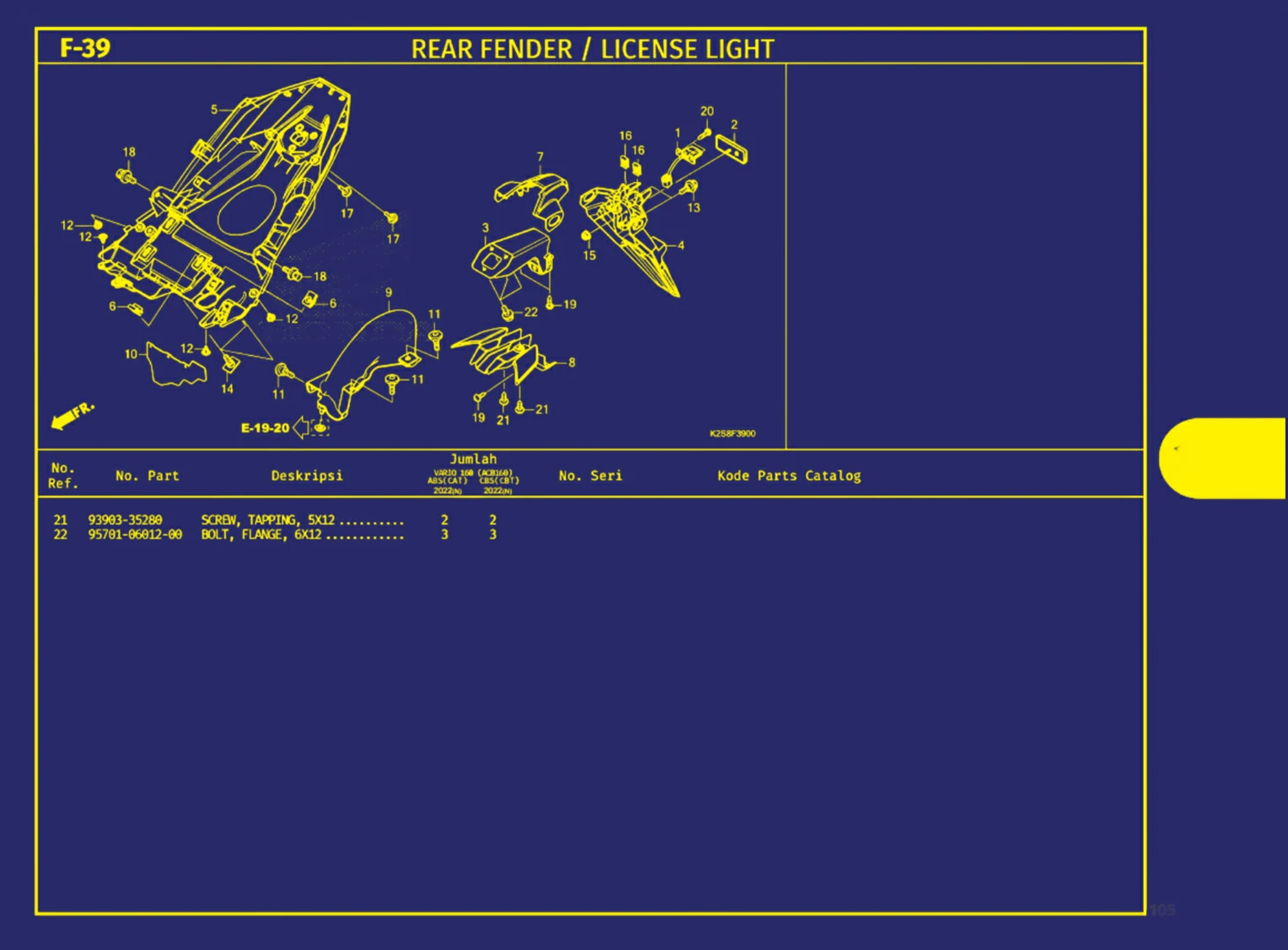 rear fender atau license light 2
