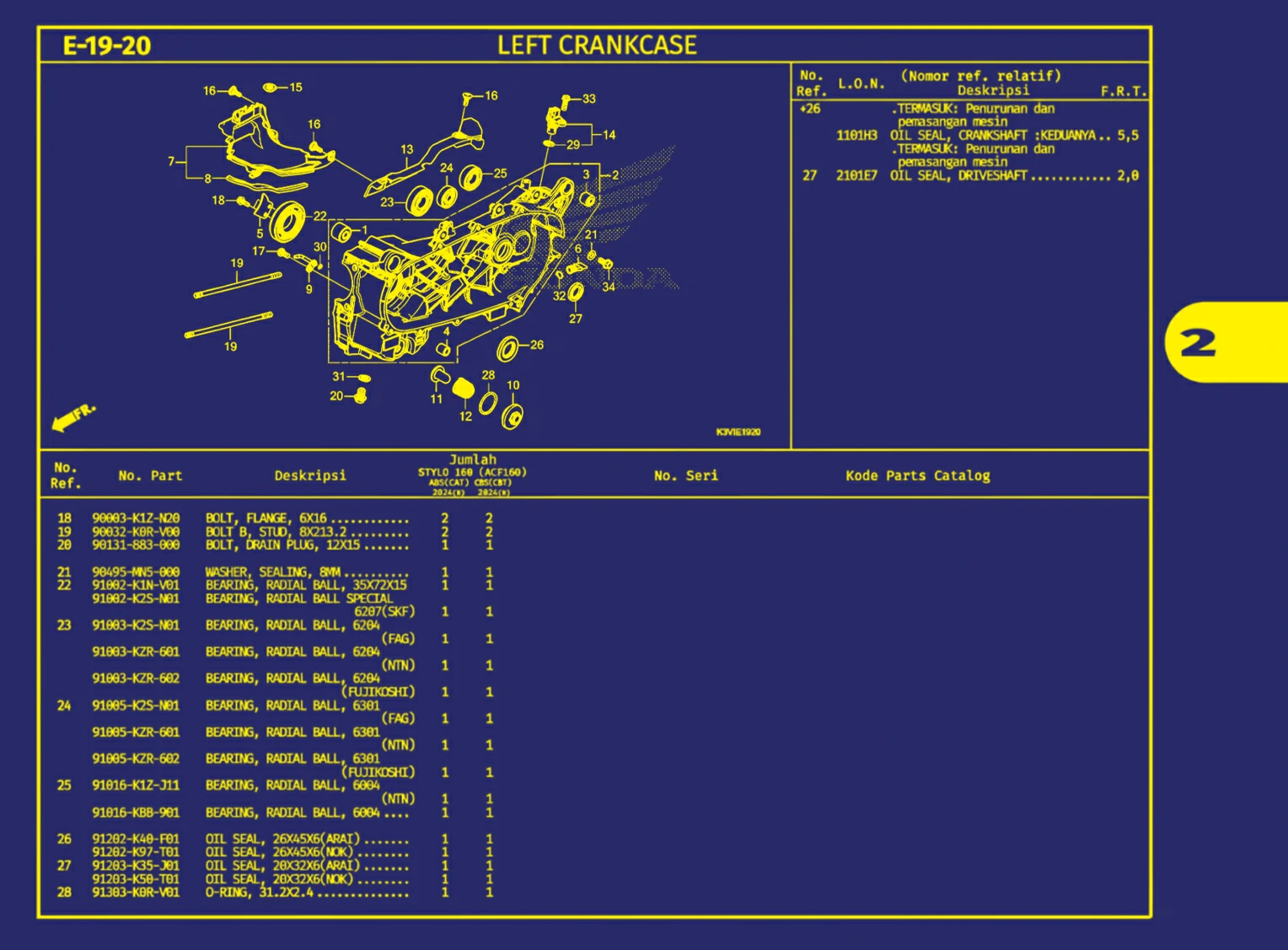Left crankcase 2