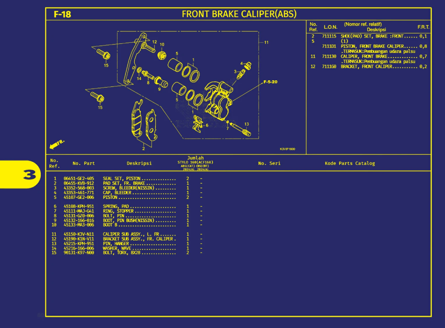 front brake caliper(abs)