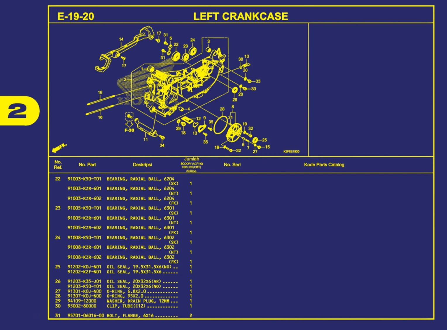 left crankcase 2