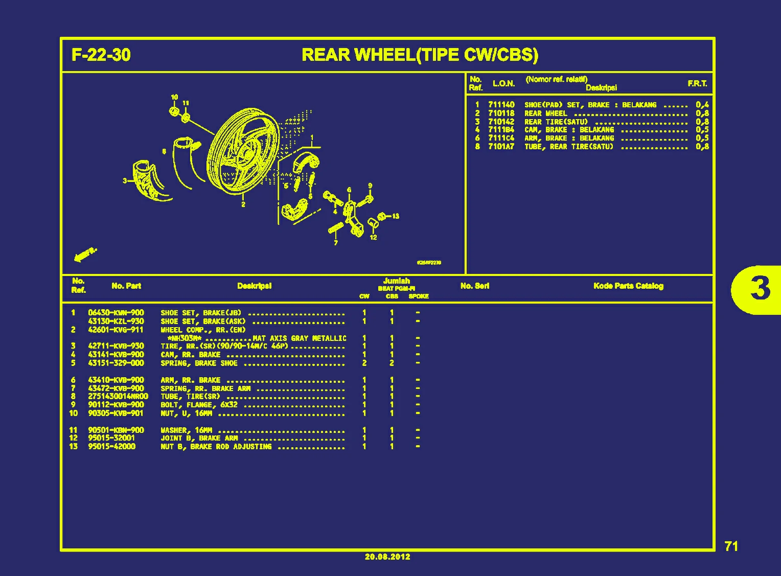 BEAT FI-REAR WHEEL (TIPE CW-CBS)