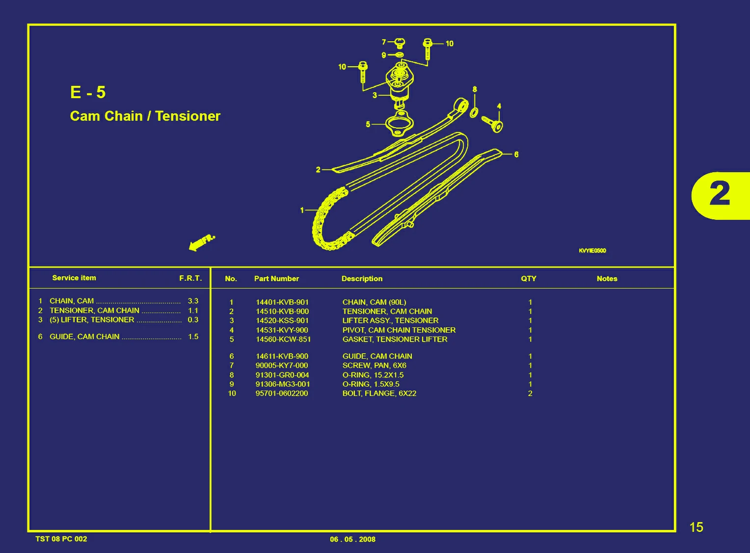 BEAT KVY-CAM CHAIN TENSIONER