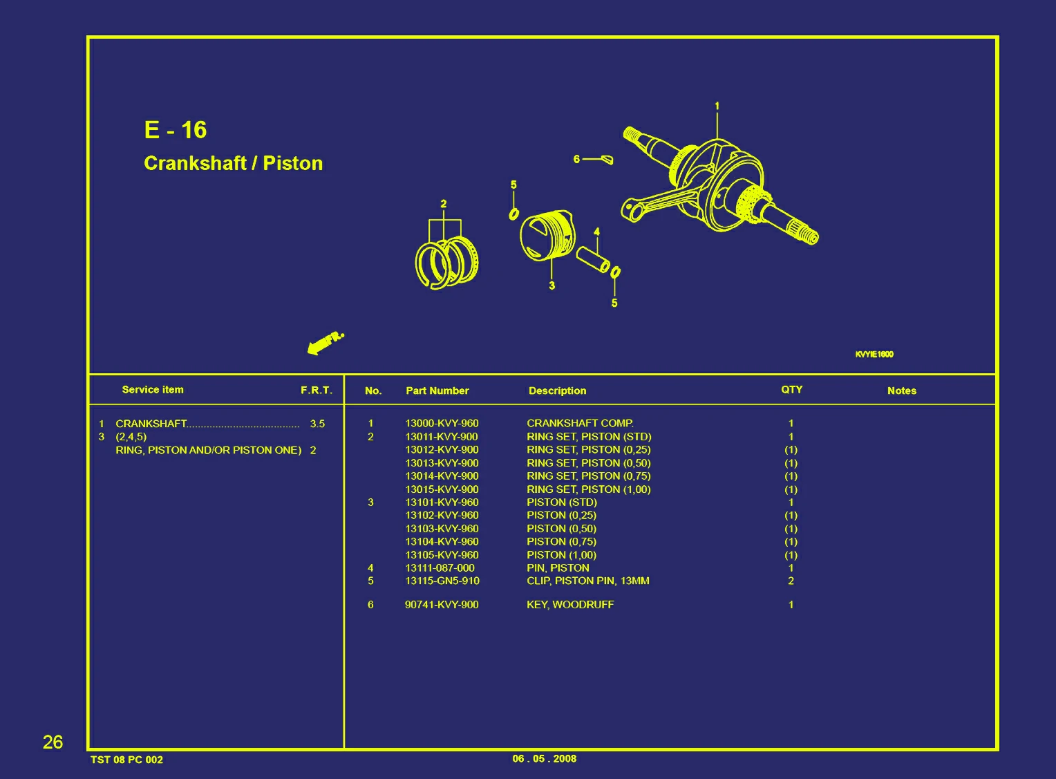 BEAT KVY-CRANKCASE PISTON