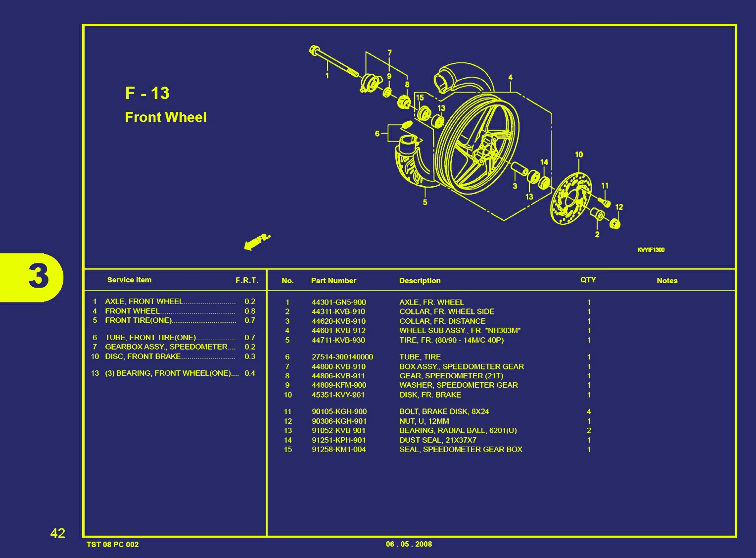 BEAT KVY-FRONT WHEEL