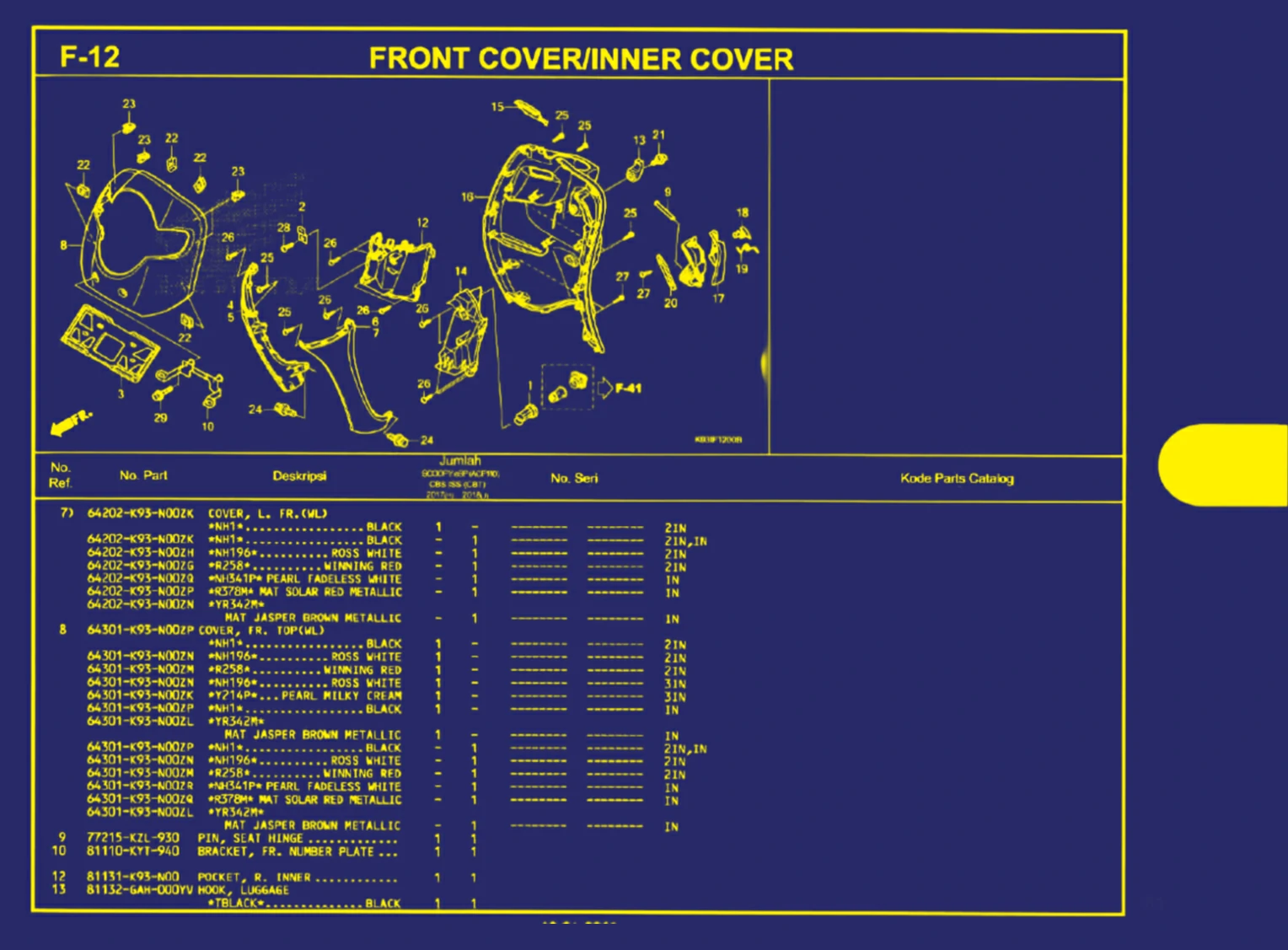 front cover atau inner cover 2