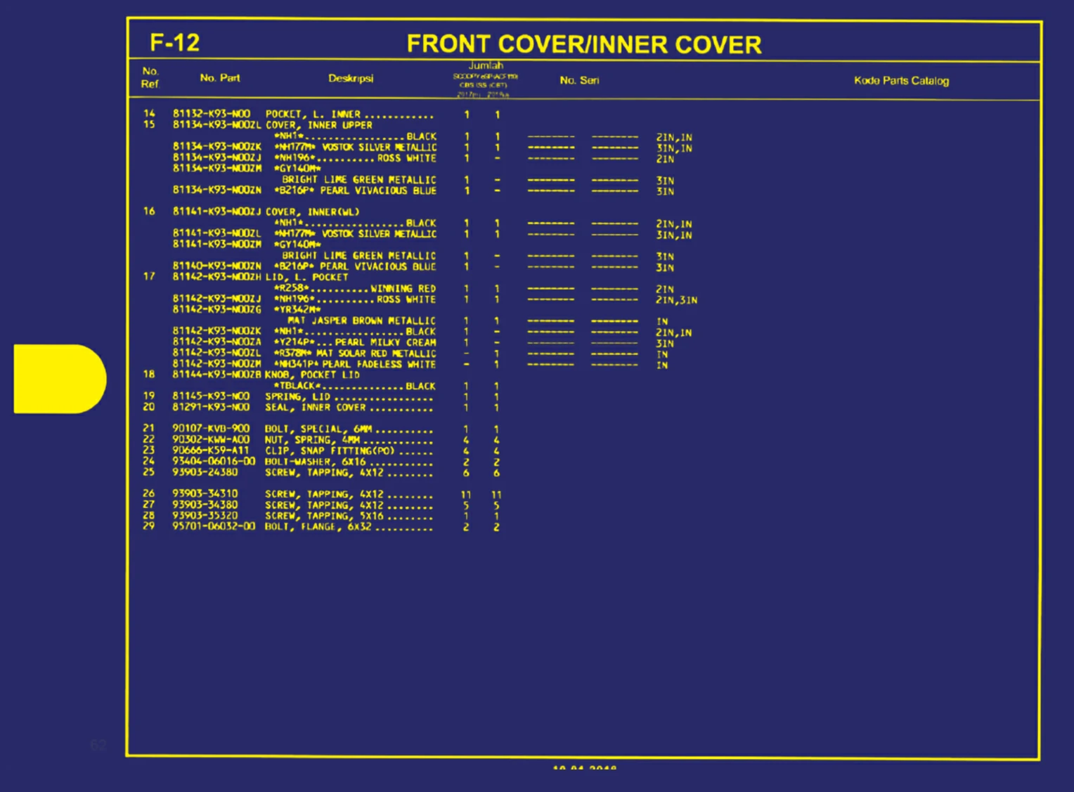 front cover atau inner cover 3