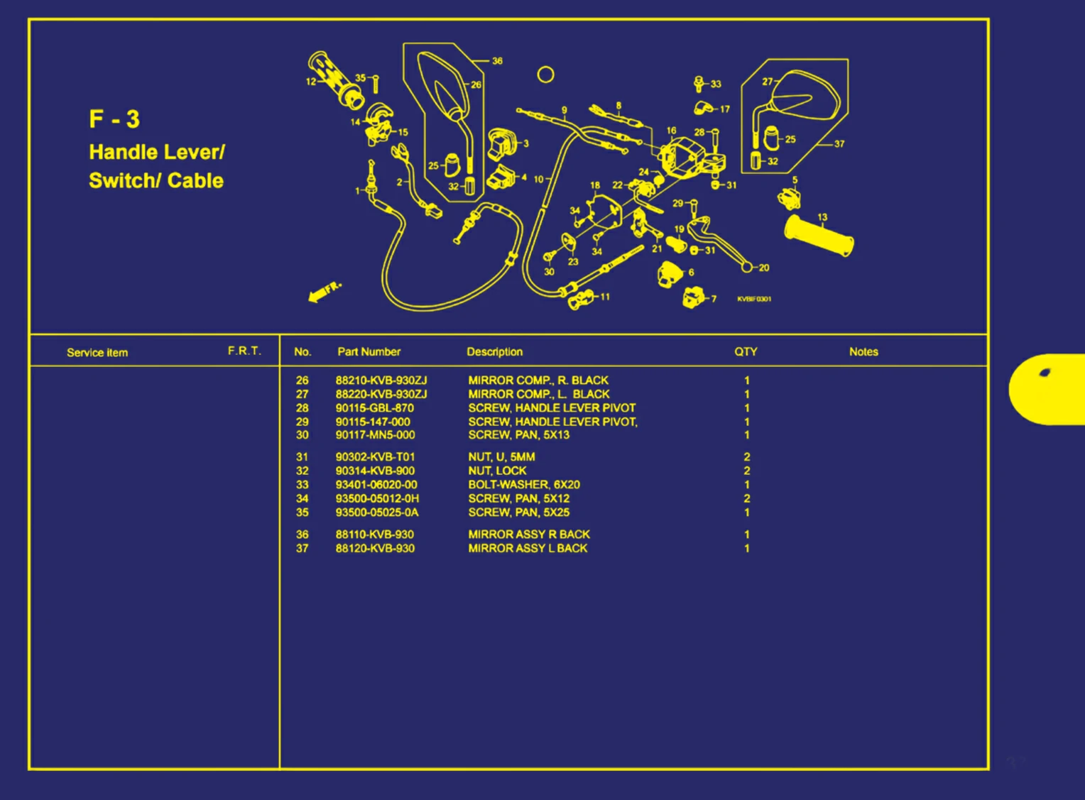 handle lever atau switch atau cable 2