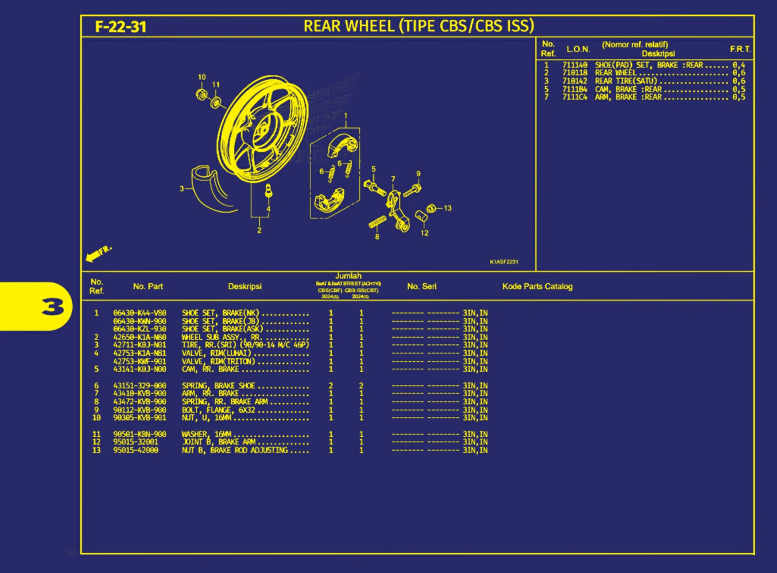 Rear Wheel (Tipe Cbs Atau Cbs Iss)