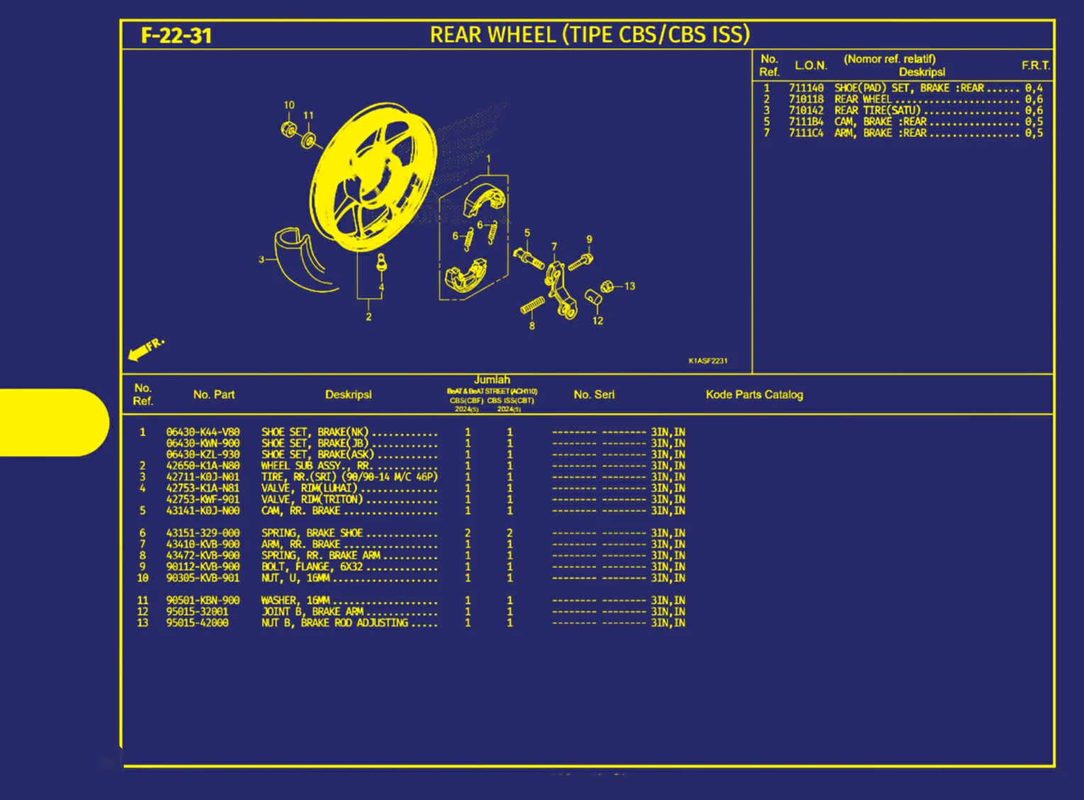 Rear Wheel (Tipe Cbs Atau Cbs Iss)