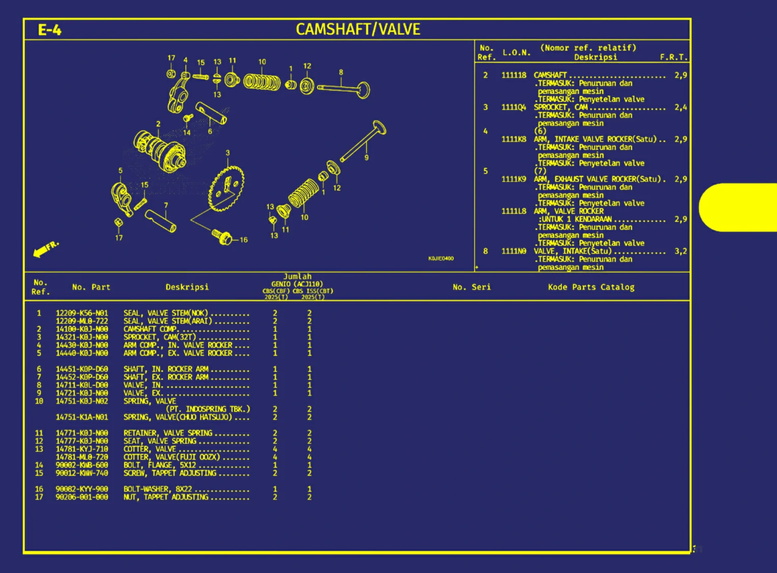 Camshaft Atau Valve 1