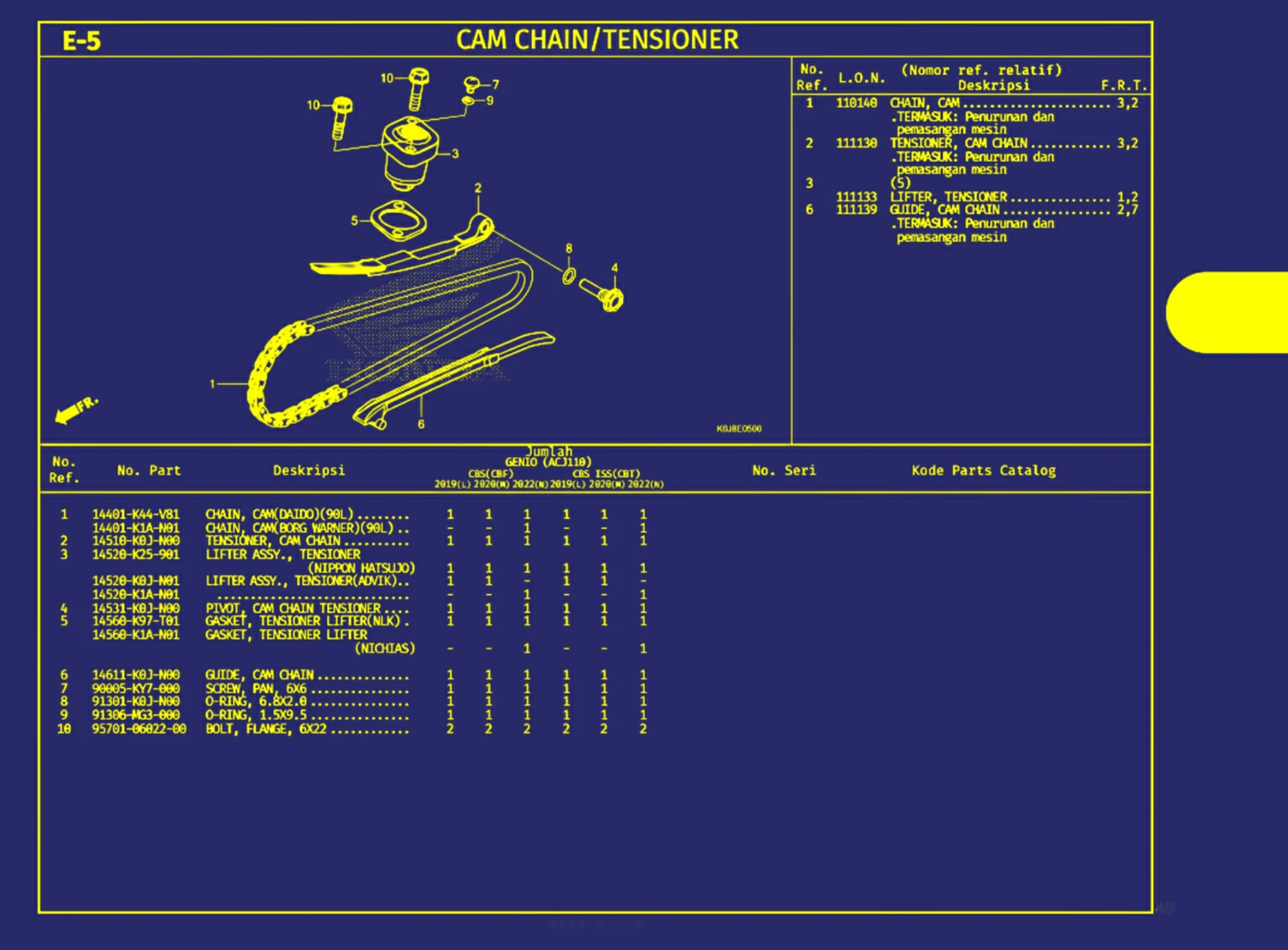 Cam Chain Atau Tensioner