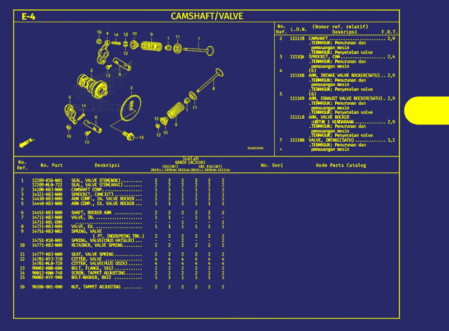 Camshaft Atau Valve 1