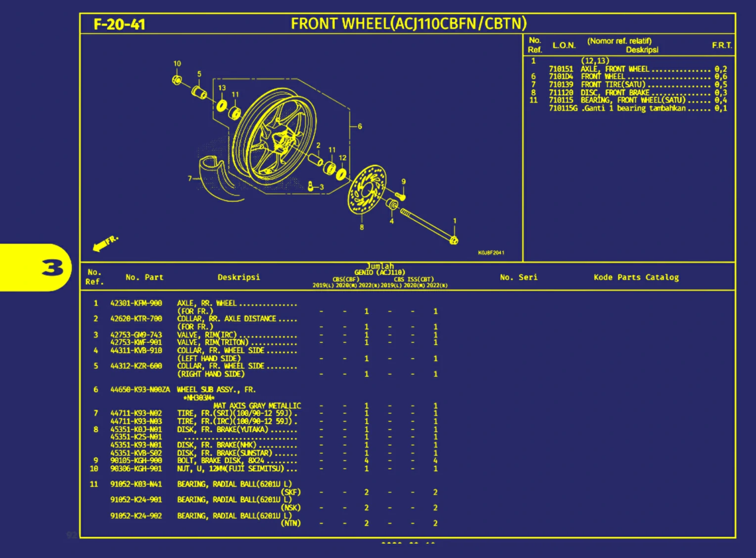 Front Wheel (Acj110cbfn Atau Cbtn) 1