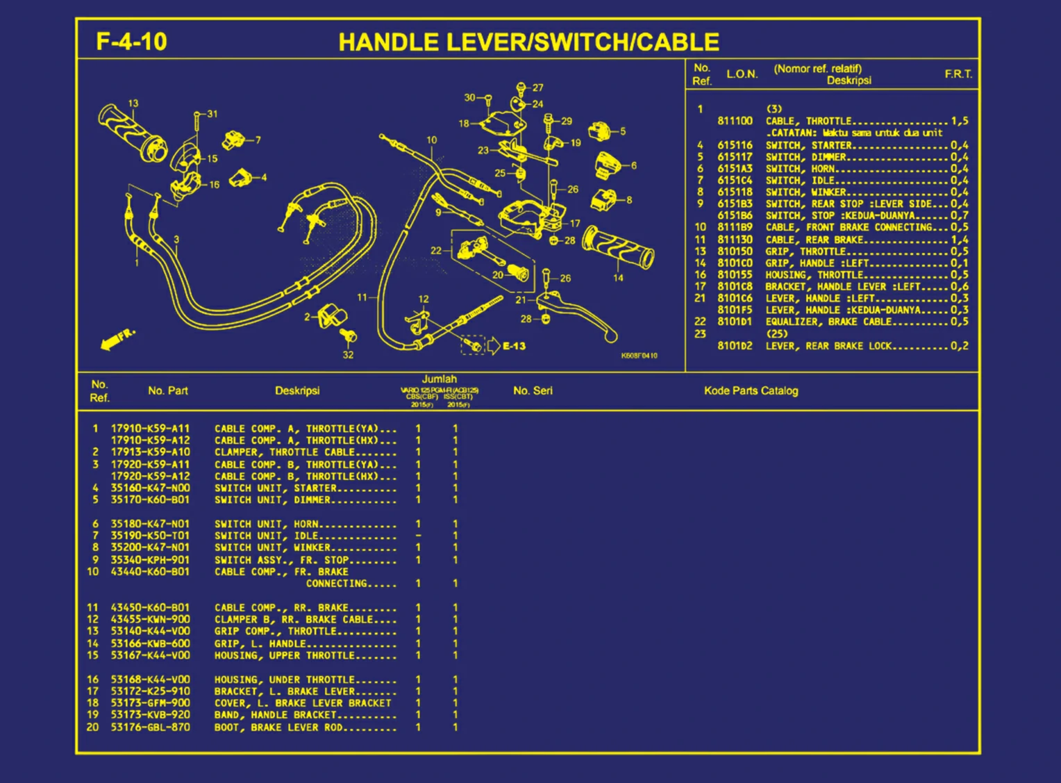 Handle Lever atau Switch atau Cable 1