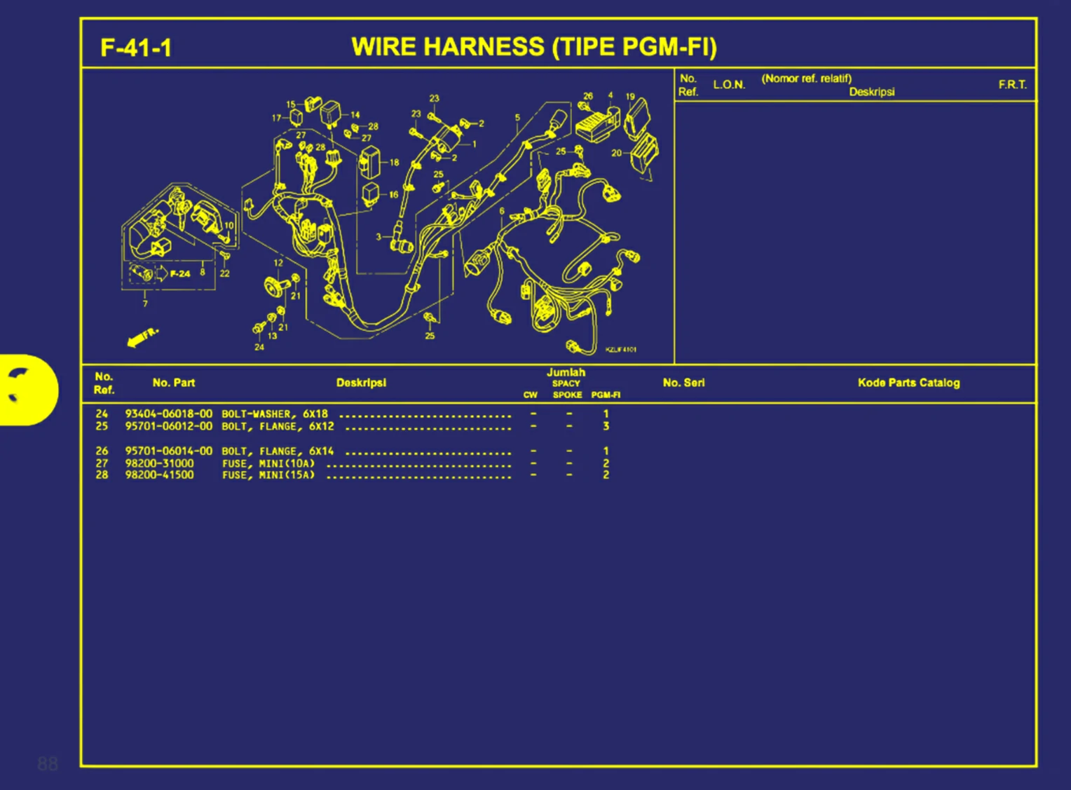 Wire Harness (Tipe Pgm-Fi) 2