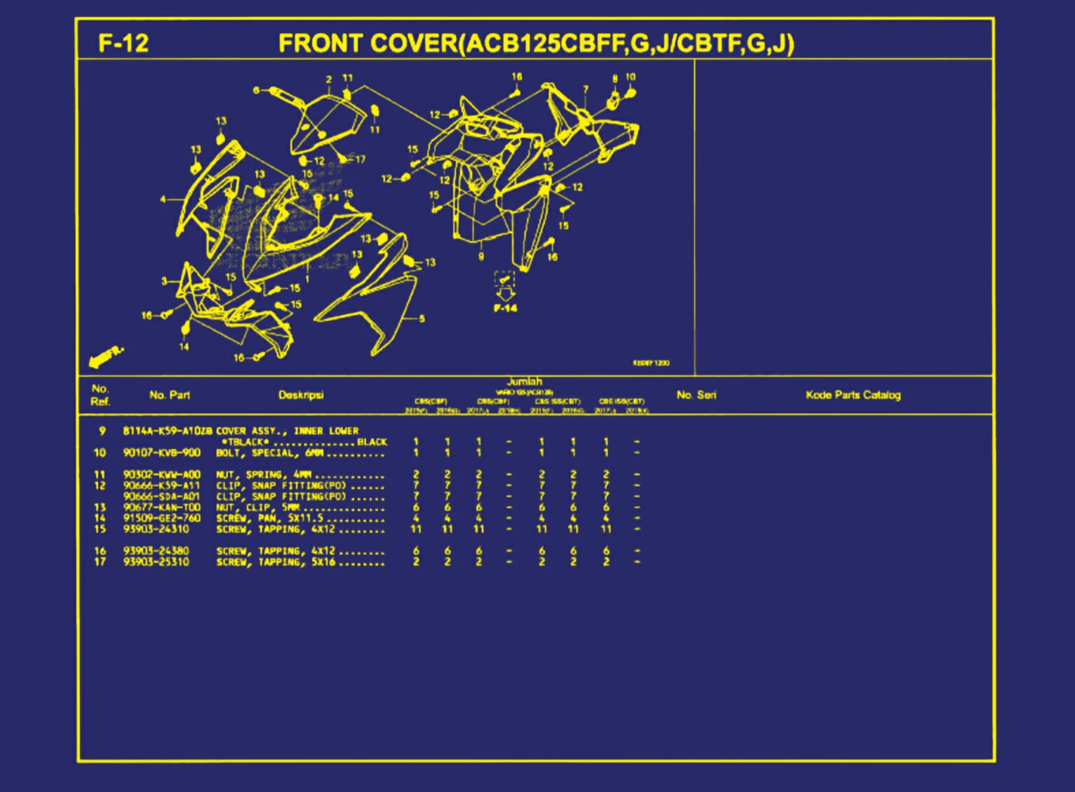 Front Cover (ACB125CBFF, G, J atau CBTF, G, J) 2