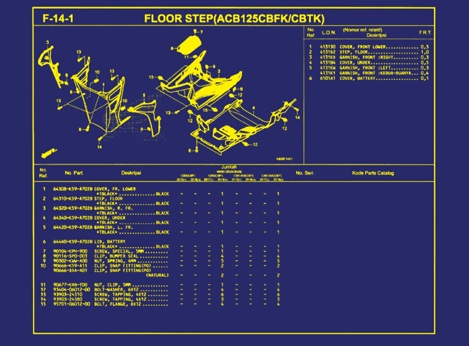 Floor Step (ACB125CBFK atau CBTK)