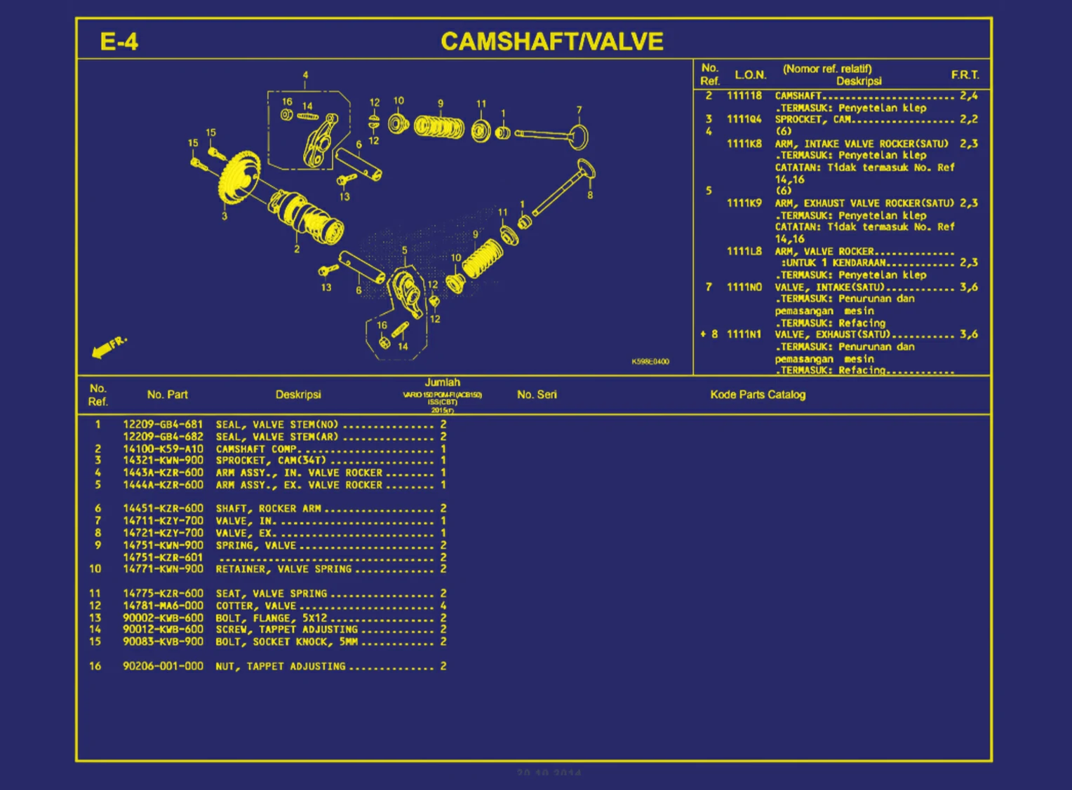 Camshaft atau Valve 1