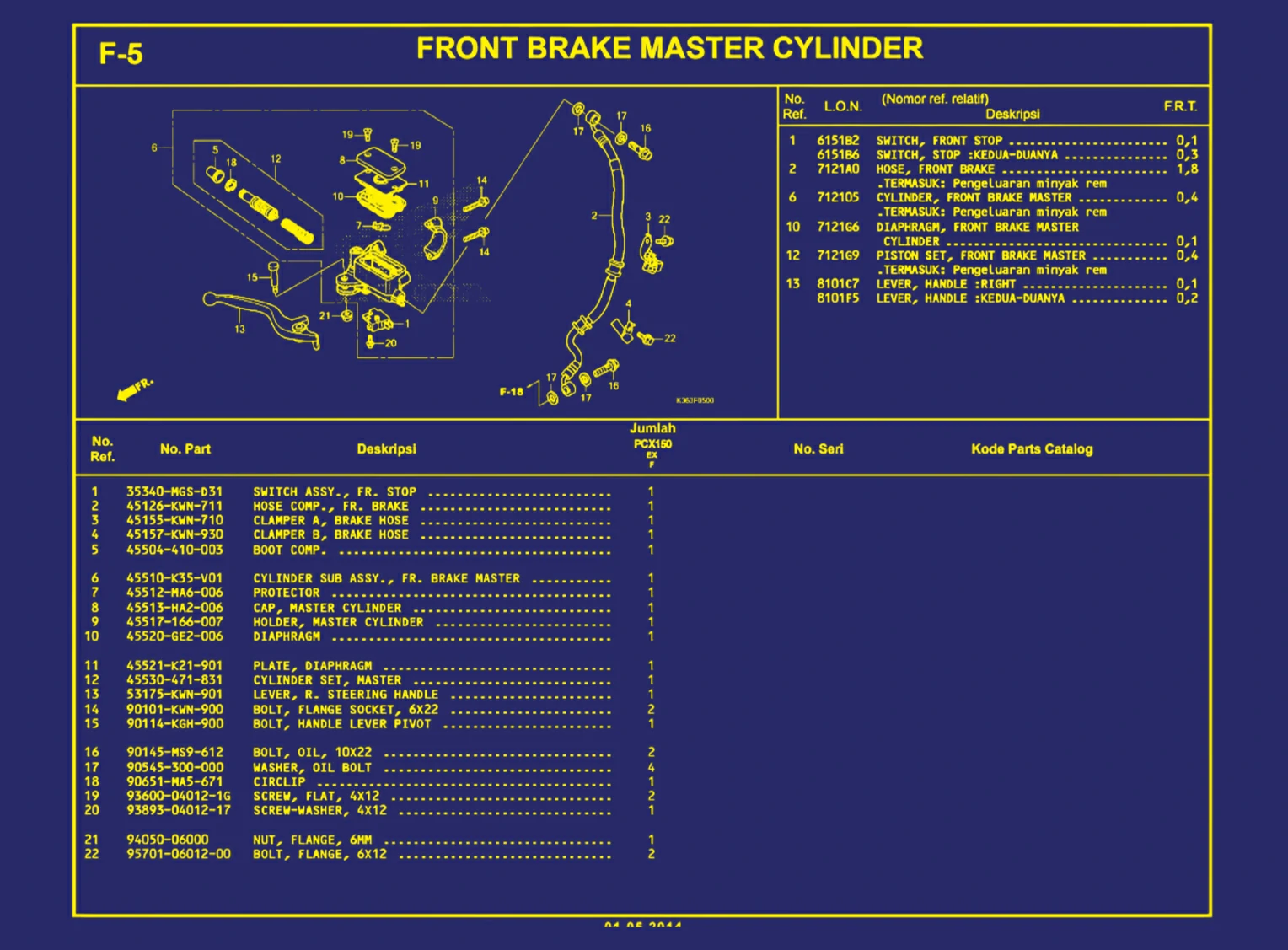 Front Brake Master Cylinder