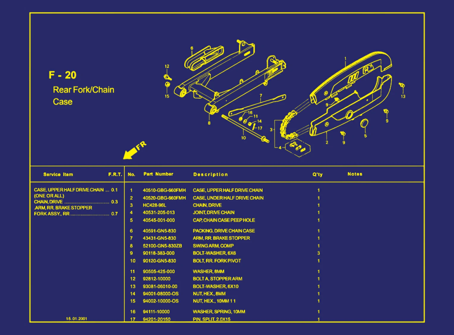 Rear Fork atau Chain Case