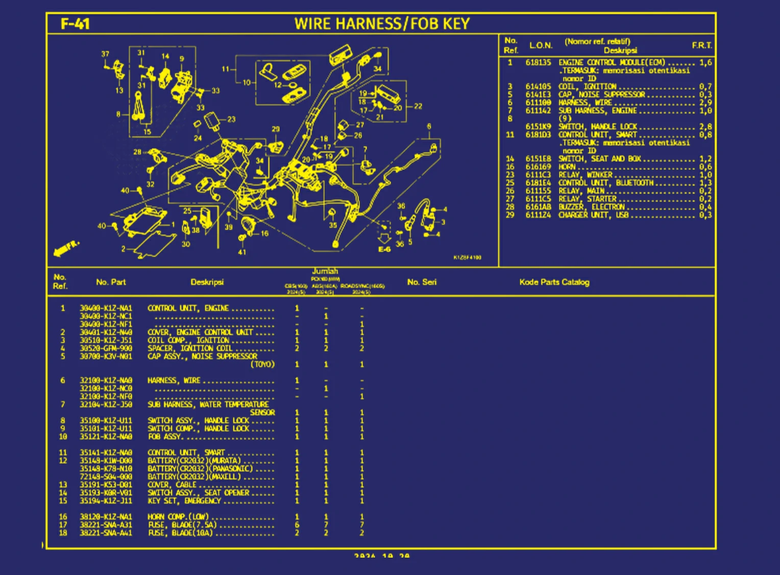Wire Harness atau Fob Key) 1