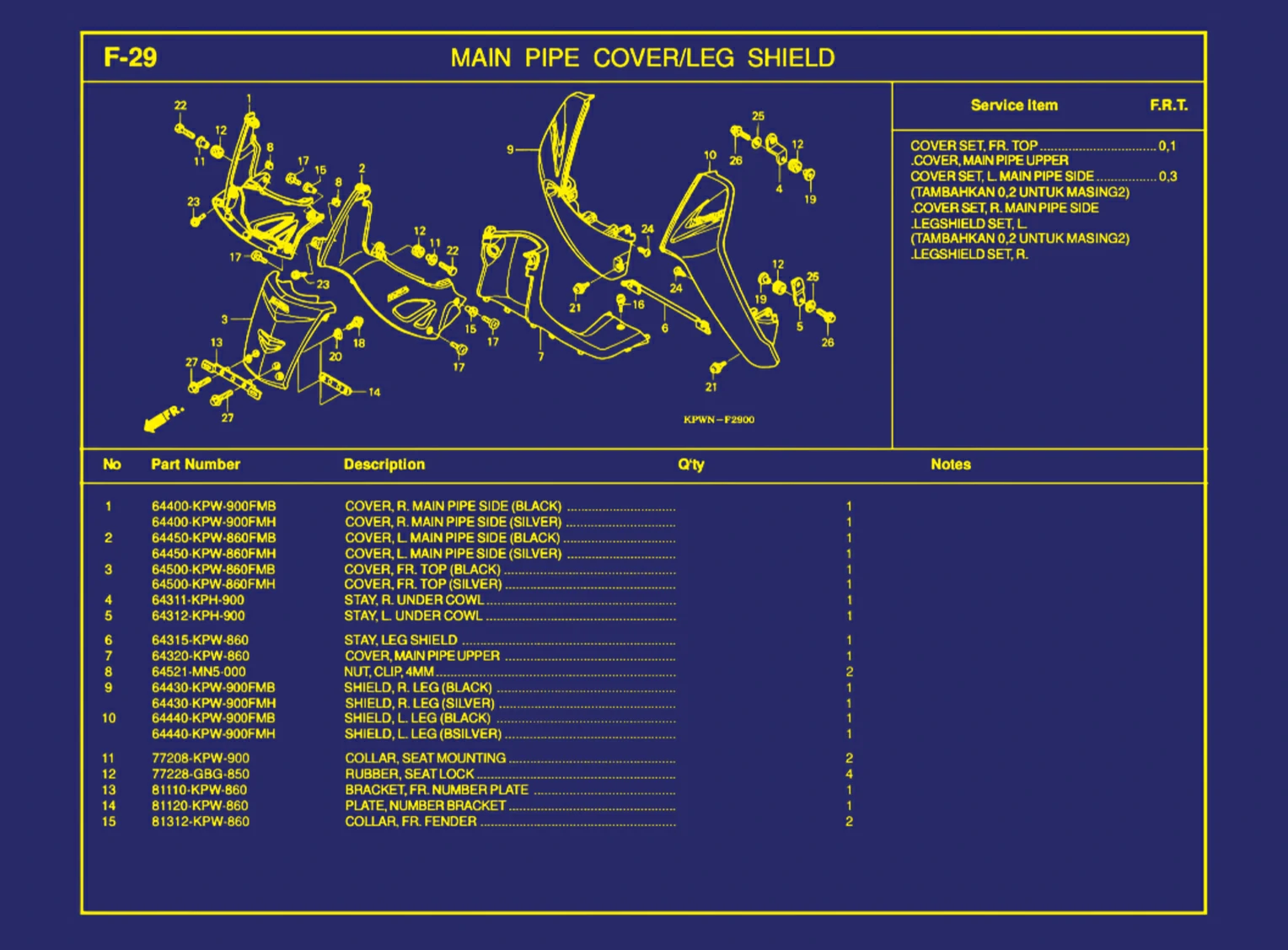 Main Pipe Cover atau Leg Shield 1