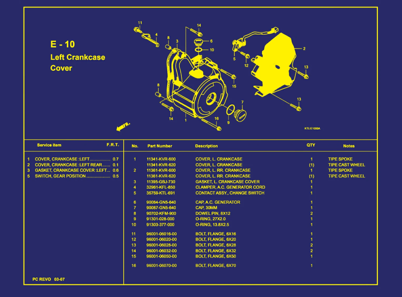 Left Crankcase Cover