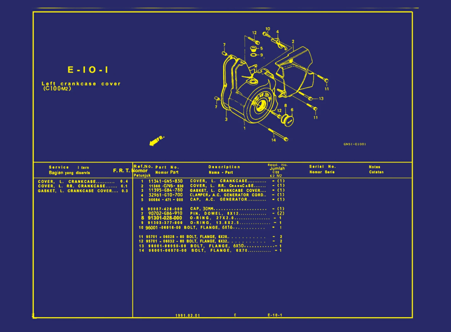 Left Crankcase Cover (C100M2)