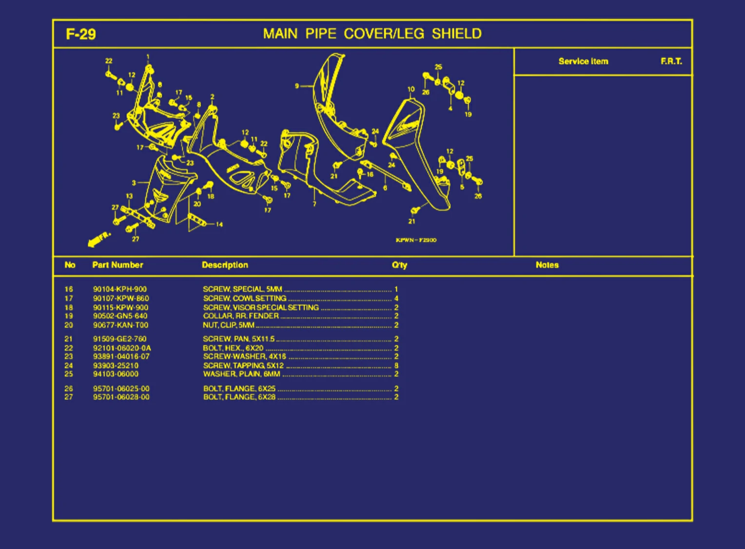 Main Pipe Cover atau Leg Shield 2