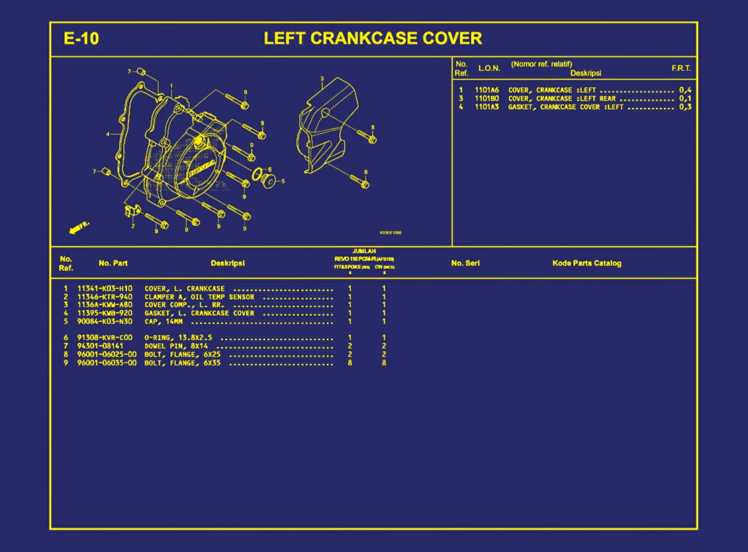 Left crankcase Cover