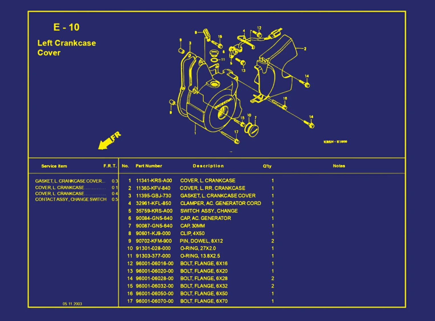 Left Crankcase Cover