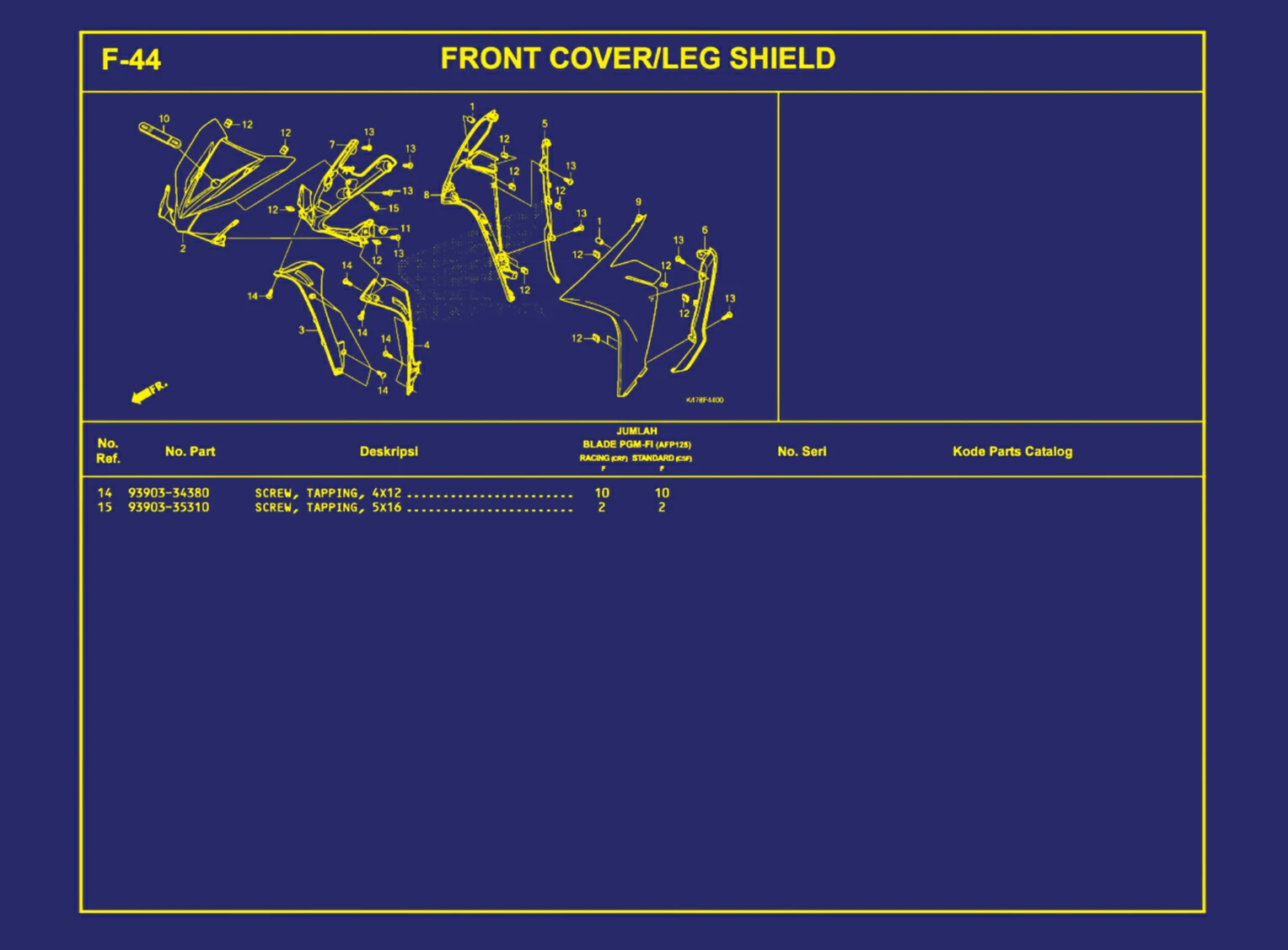 Front Cover atau Leg Shield 2