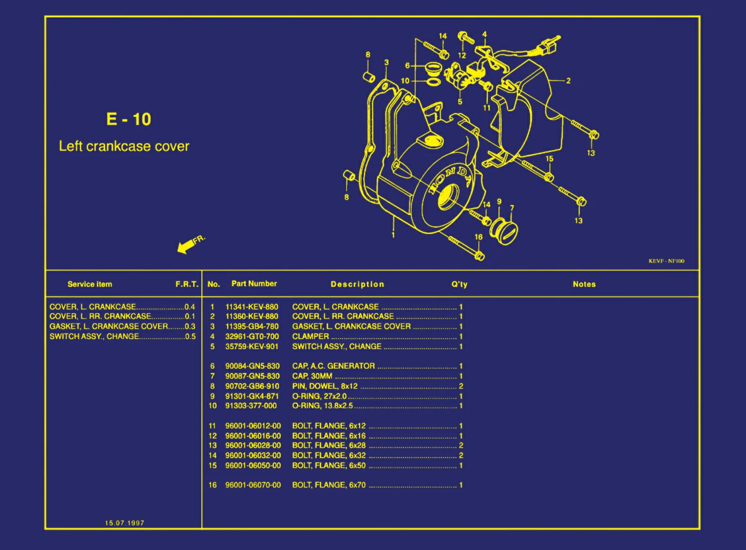 Left Crankcase Cover