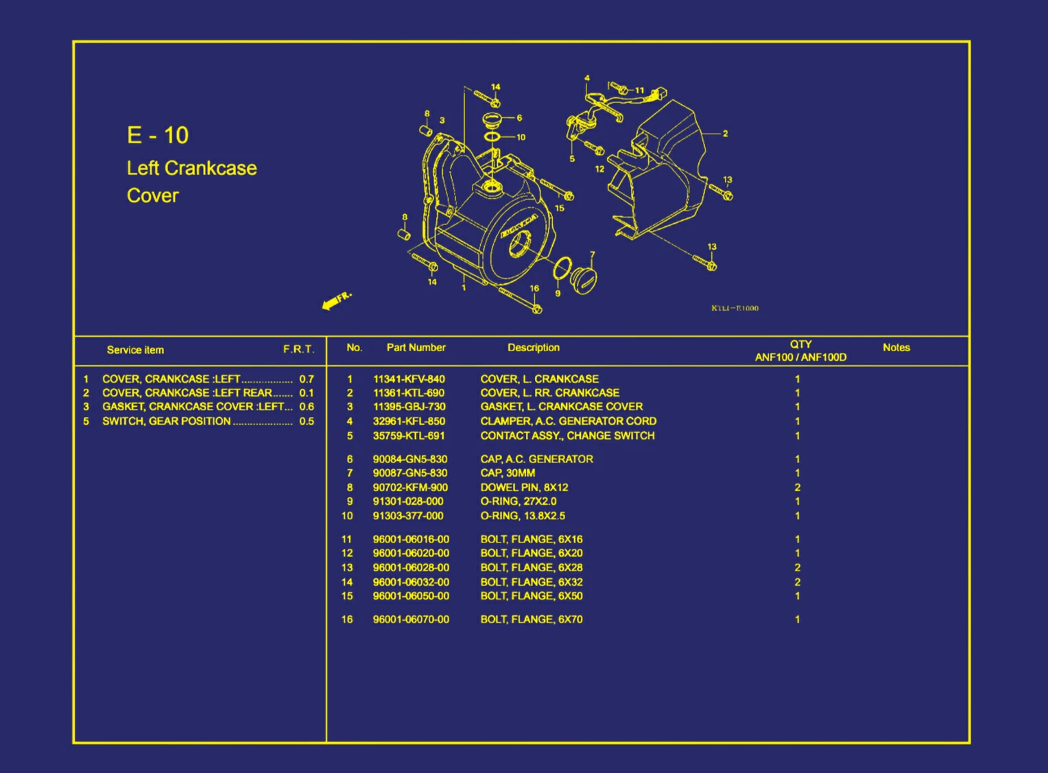 Left Crankcase Cover