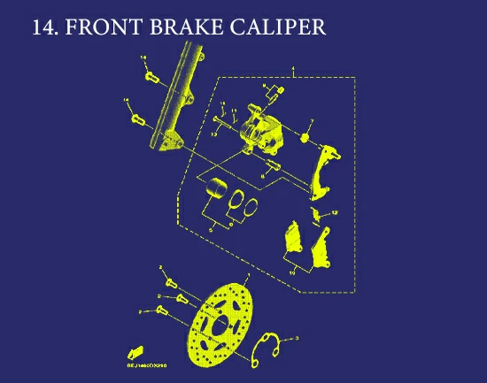 14. FAZZIO NEO FRONT BRAKE CALIPER