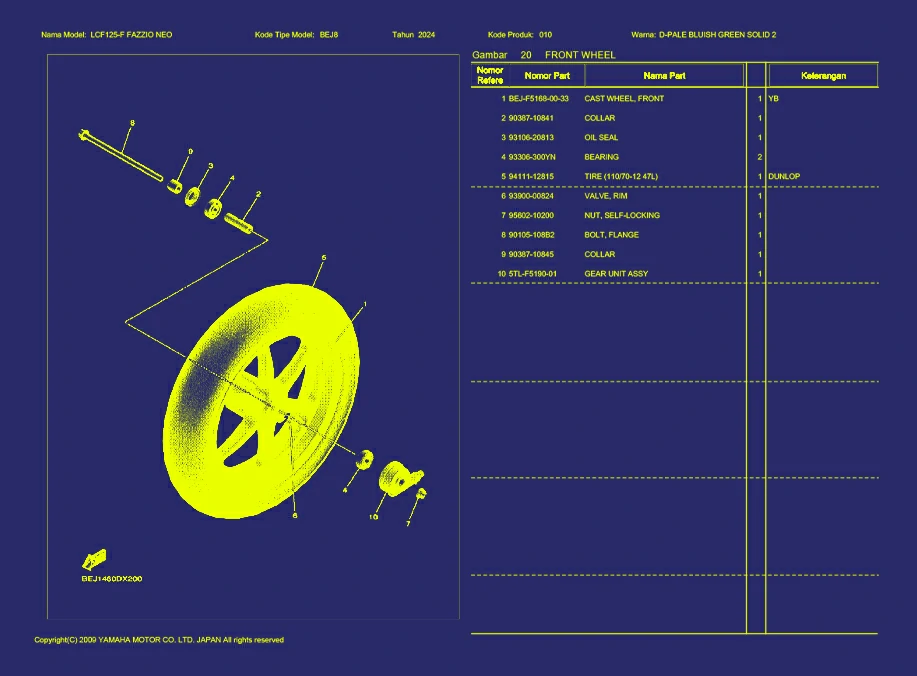 16. FAZZIO NEO FRONT WHEEL