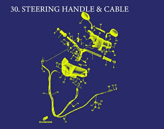 30. FAZZIO NEO STEERING HANDLE & CABLE