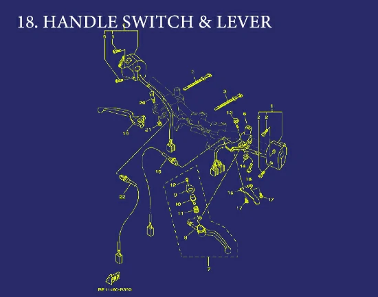 18. Aerox HANDLE SWITCH & LEVER