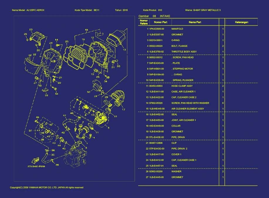 20. AL125FC AEROX INTAKE 1