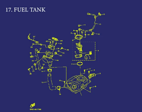 17. FREEGO 125 CONNECTED FUEL TANK