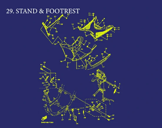 29. FREEGO 125 CONNECTED STAND & FOOTREST