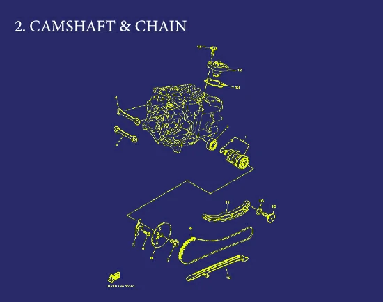 2. FREEGO 125 CONNECTED CAMSHAFT & CHAIN