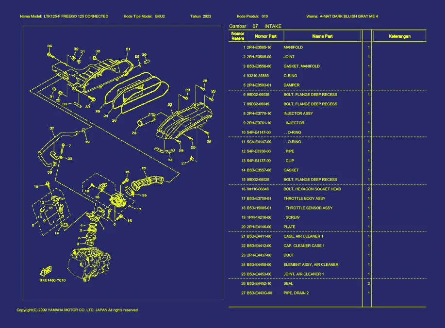 21. FREEGO 125 CONNECTED INTAKE