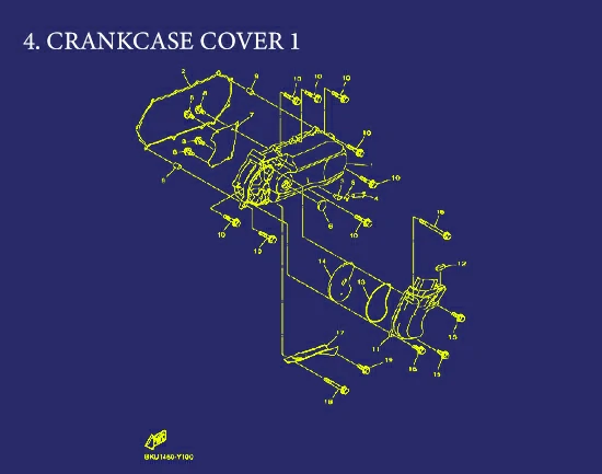 4. FREEGO 125 CONNECTED CRANKCASE COVER 1