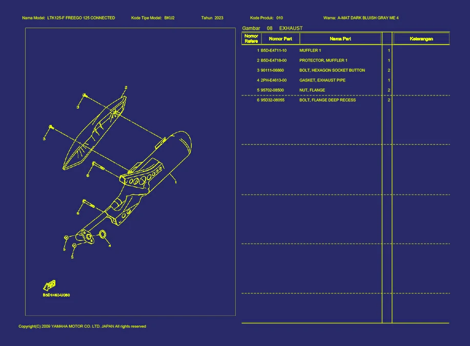 11.  FREEGO 125 CONNECTED EXHAUST