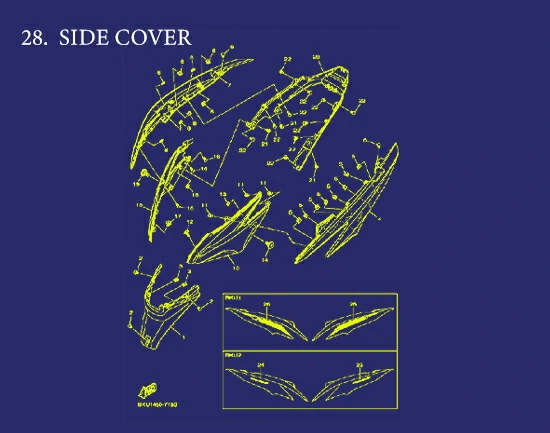 28. FREEGO 125 CONNECTED SIDE COVER